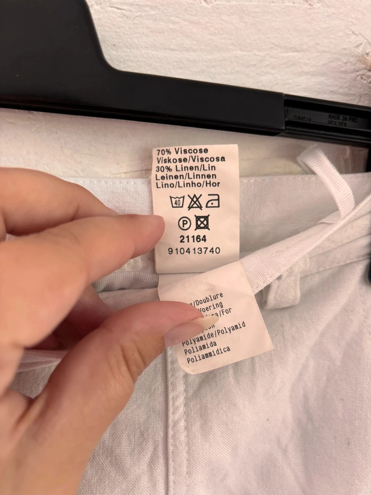 Falda larga fluida de lino y viscosa blanca Canda (C&A) Talla 38 (estimada) Muy buen estado – photo 7